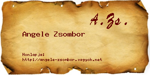 Angele Zsombor névjegykártya